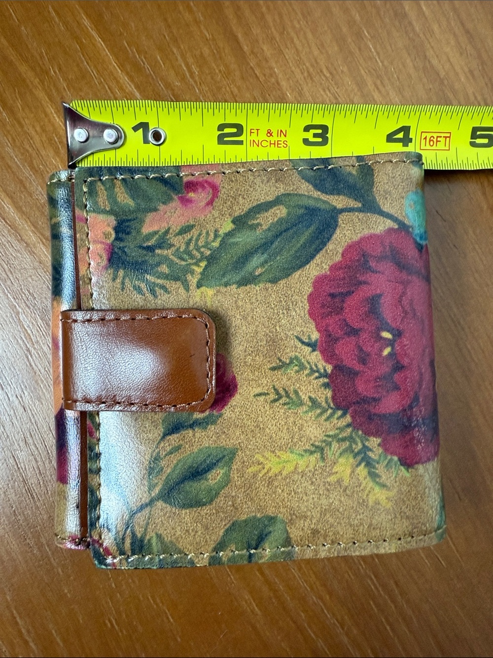 Patricia Nash 100% leather floral dual snap wallet and change purse card carrier